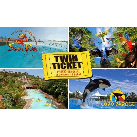 Siam Park and Loro Park Tenerife – twin ticket