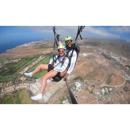 Paragliding Tenerife volcanic landscape view
