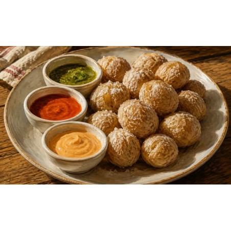 Papas arrugadas with mojo sauces Tenerife