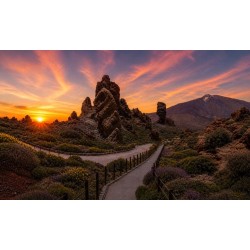 Roques de García au coucher du soleil dans le parc national du Teide