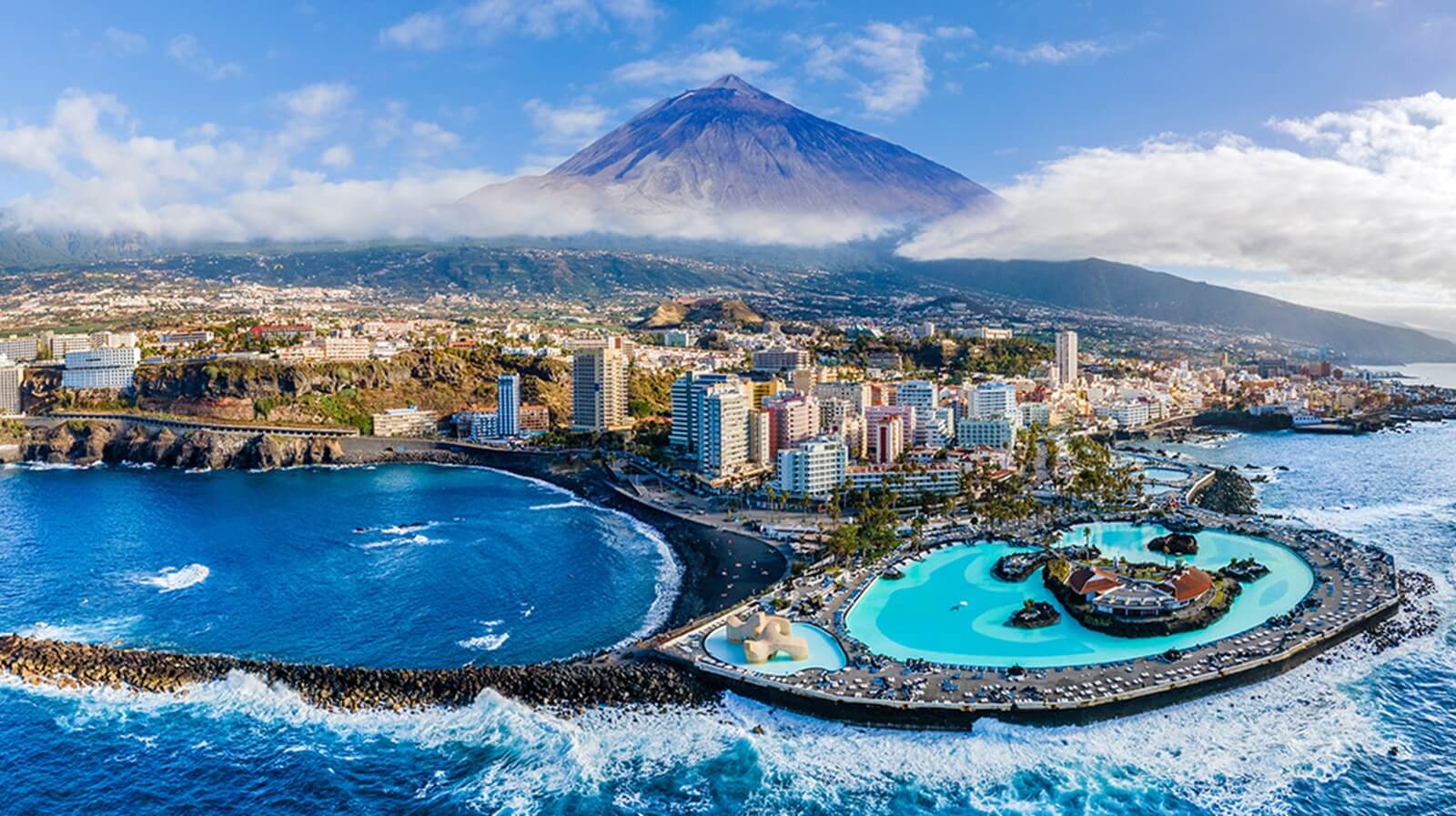 Puerto de la Cruz en de noordkust van Tenerife