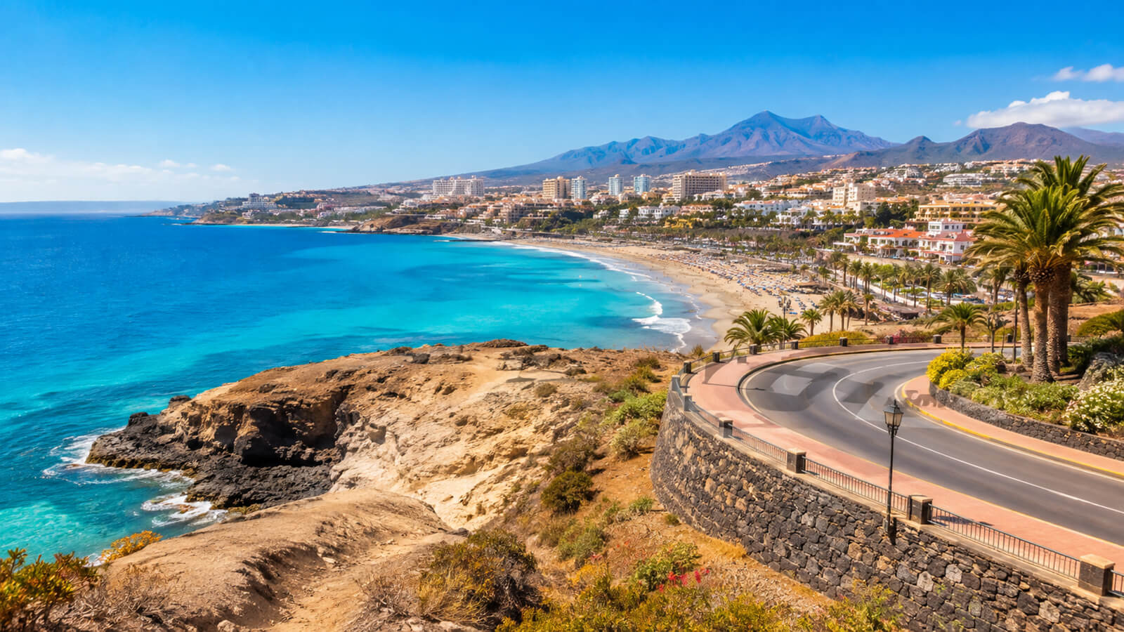 Zuidkust van Tenerife op de eerste vakantiedag